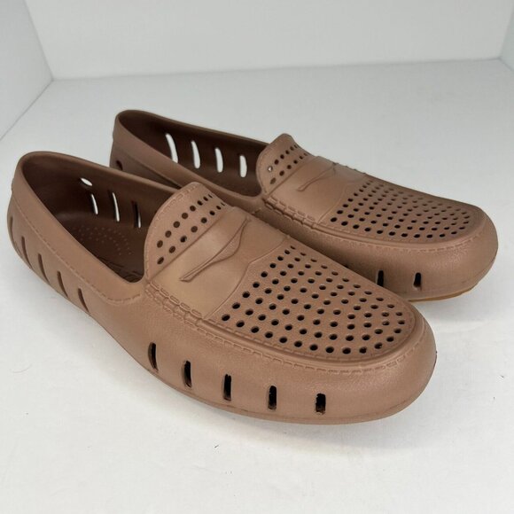 Floaters Mens Brown Casual Rubber Loafer Shoes Slip On Waterproof Low Top Size 9 - Picture 2 of 9
